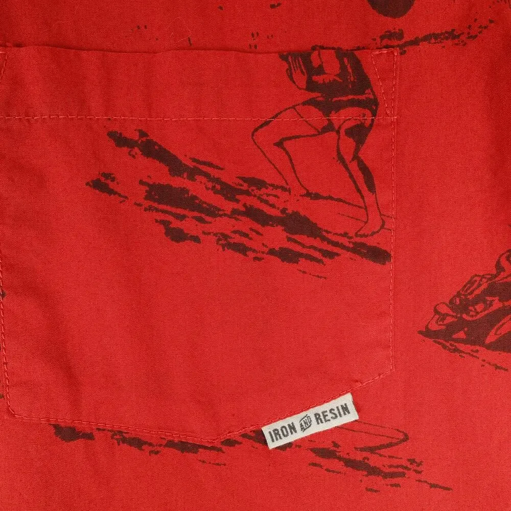 Iron And Resin Freedom Riders Mens 2XL Button Down Short Sleeve Shirt Motorbike - Picture 6 of 10